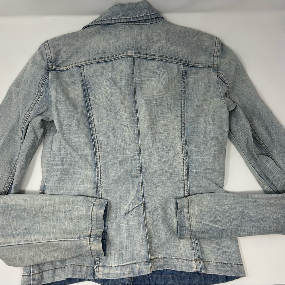 Vintage Y2K Armani Exchange Denim Jacket‎ fitted blazer XS - Picture 3 of 8